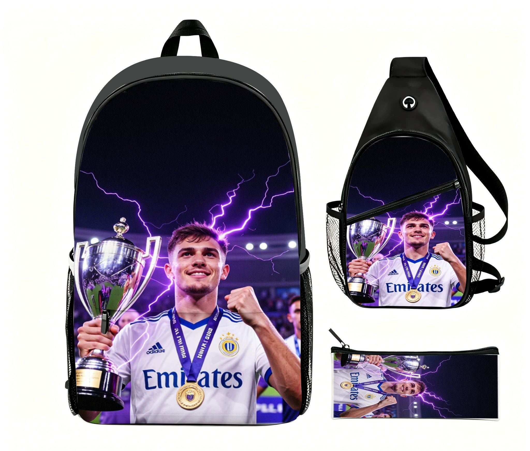 Cristiano Ronaldo Portugal – 3-Piece School and Travel Bag Set Brand no brand