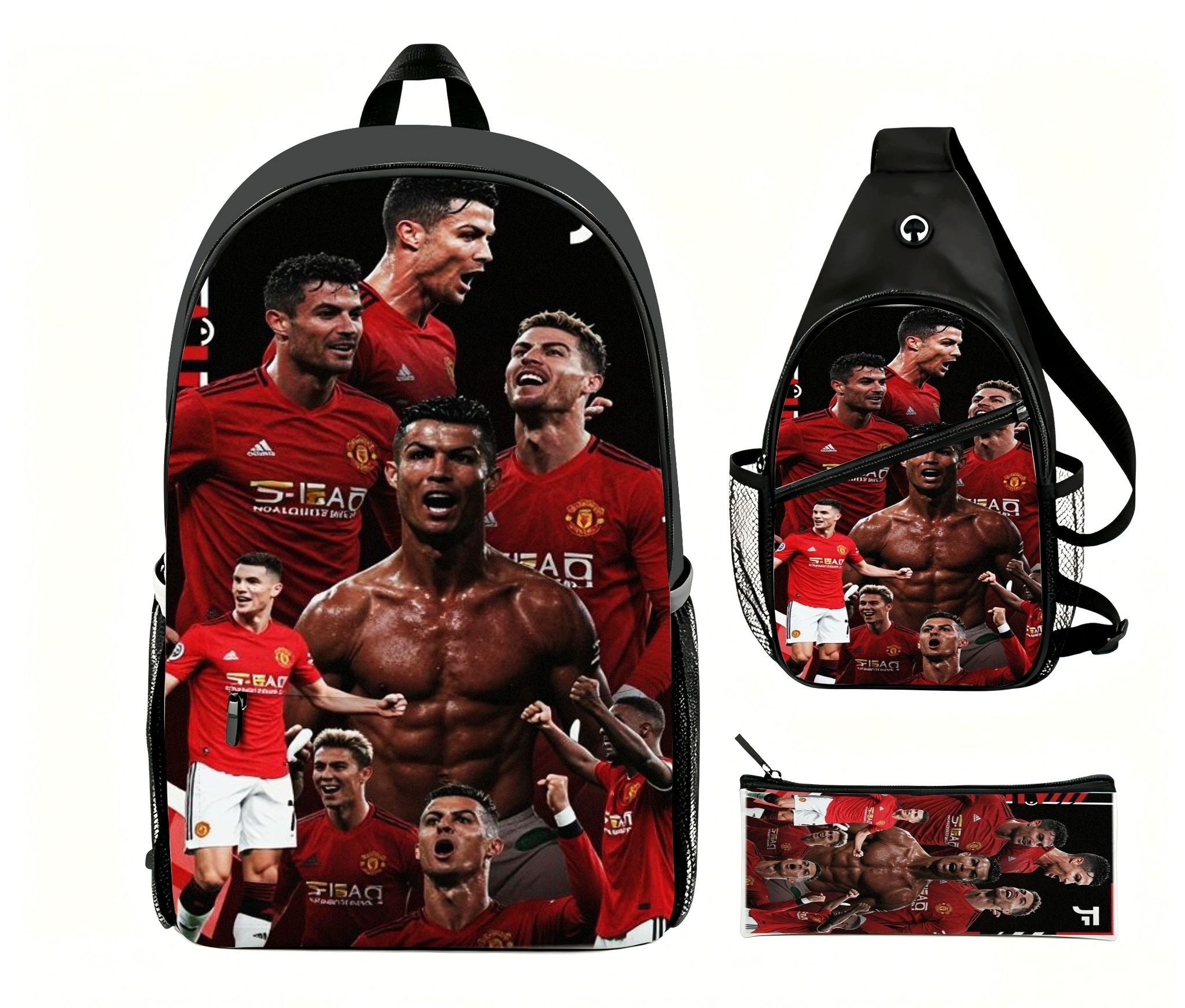 Cristiano Ronaldo Portugal 7 Backpack Set - 3-Piece Track Collection Brand no brand