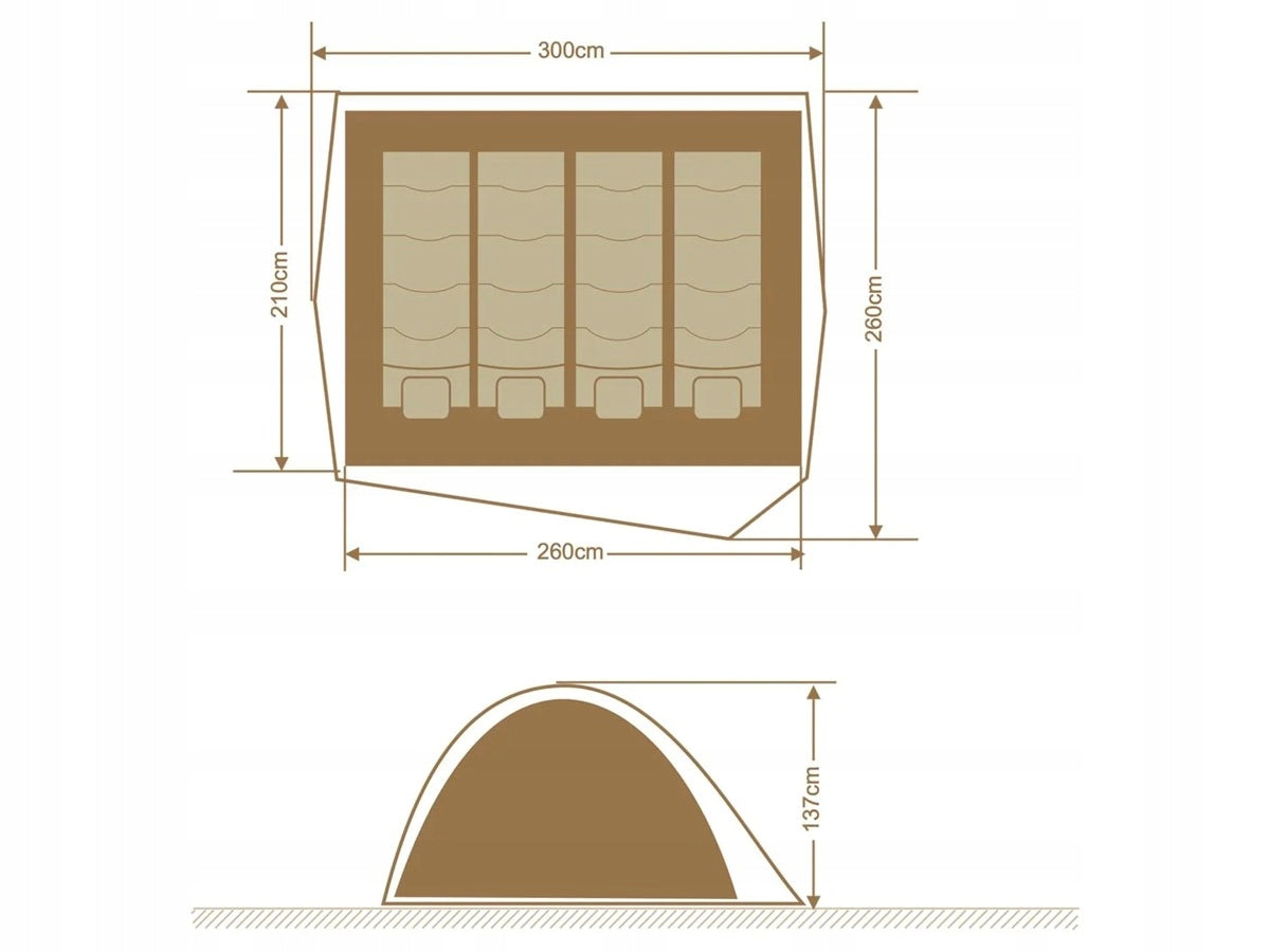 Crivit blackout camping tent for 4 people Manufacturer code 519251