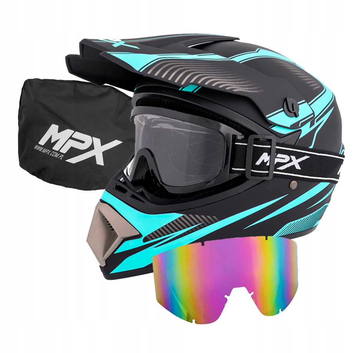 Cros Helmet L Goggles Enduro Quad ATV BMX MTB Scooter Freebie fast