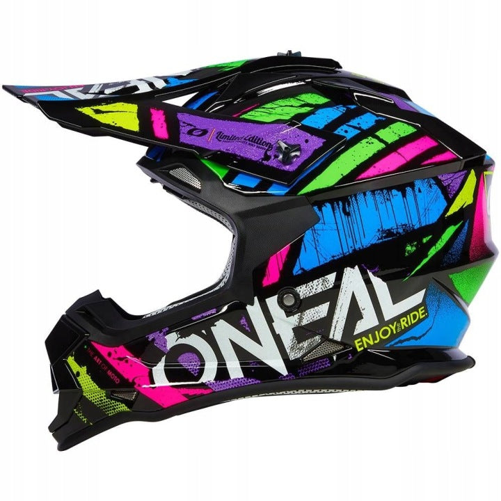 Cross Enduro Helmet O'Neal 2SRS Glitch V.23 Multi M 57-58 cm Colourful