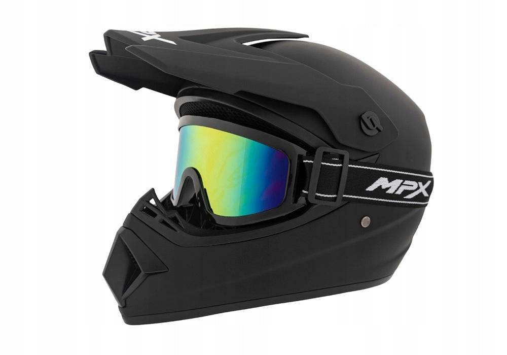 Cross Helmet Black L Goggles for Enduro Quad ATV Bike BMX MTB Scooter Manufacturer MPX
