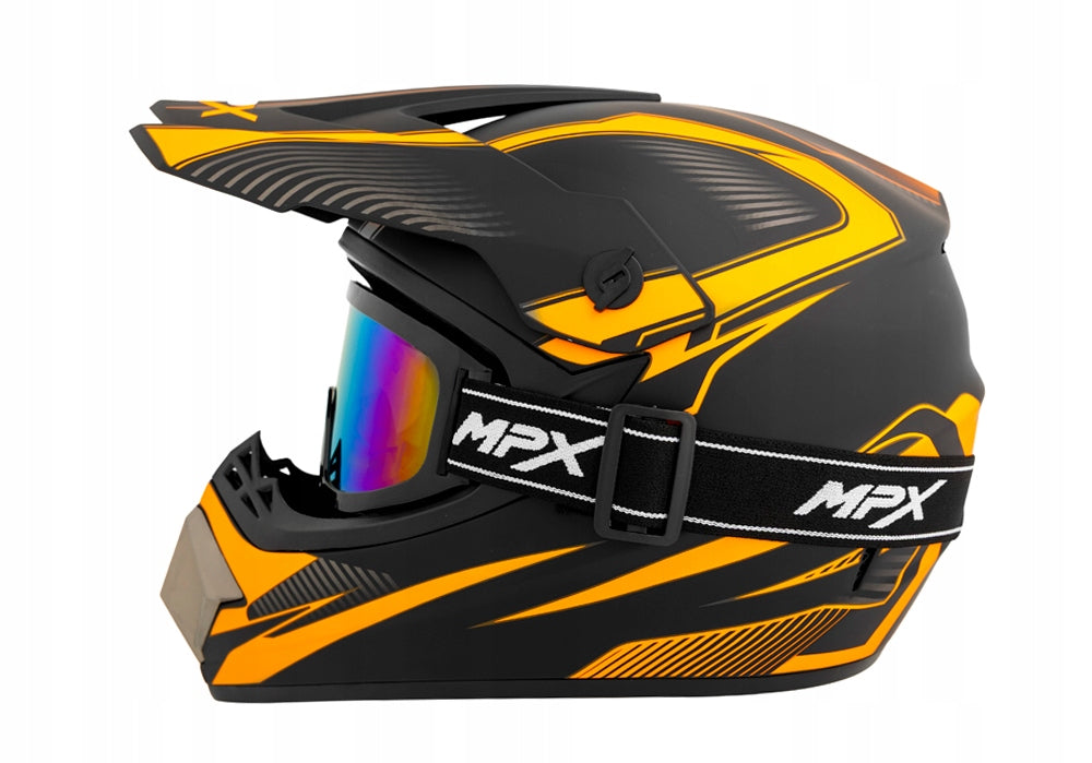 Cross Helmet Goggles Gloves Quad ATV Enduro Scooter BMX MTB S 55-56cm Manufacturer MPX