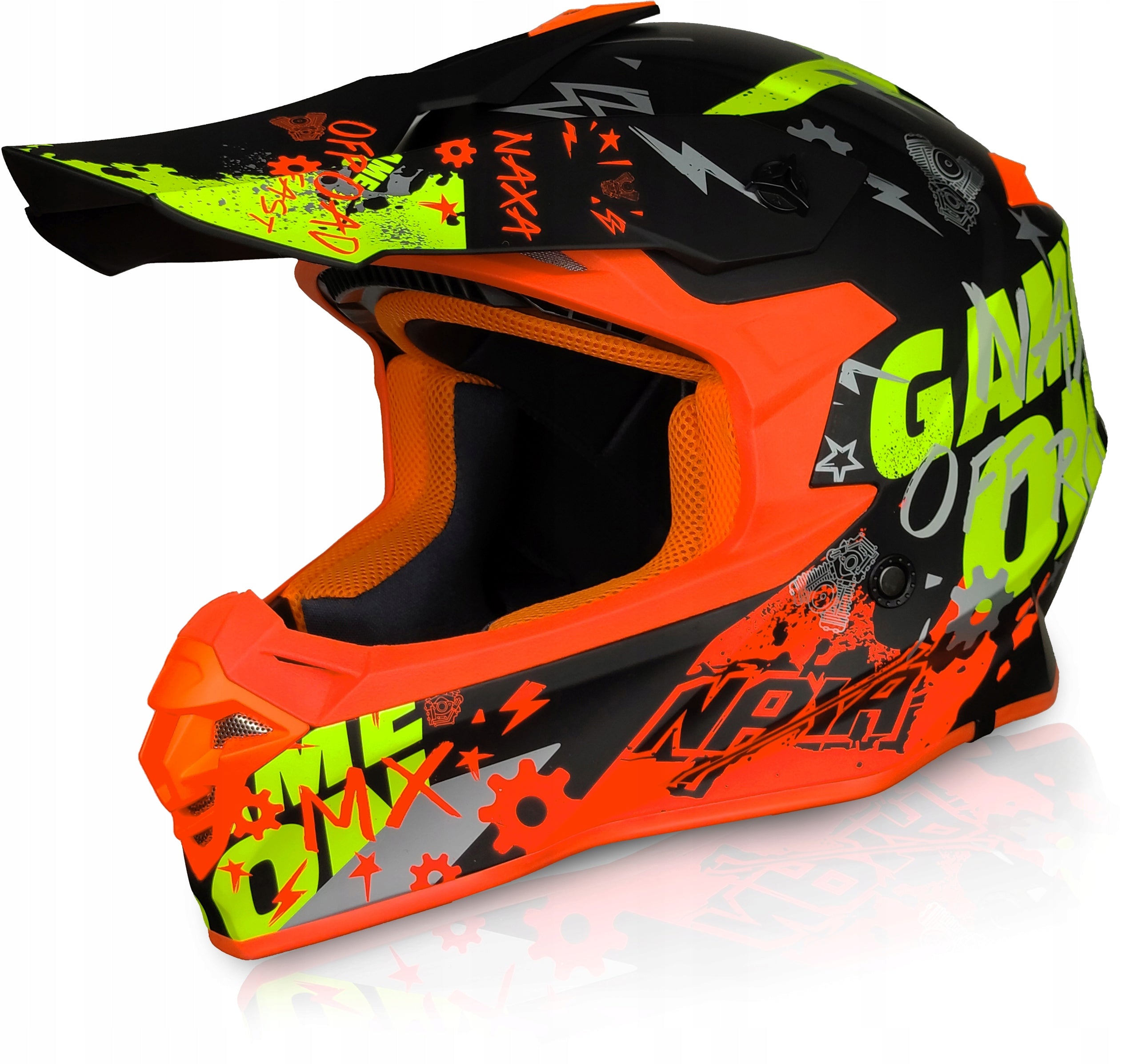 Cross enduro motorcycle helmet Naxa C9/P/ ROZ XL-orange yellow