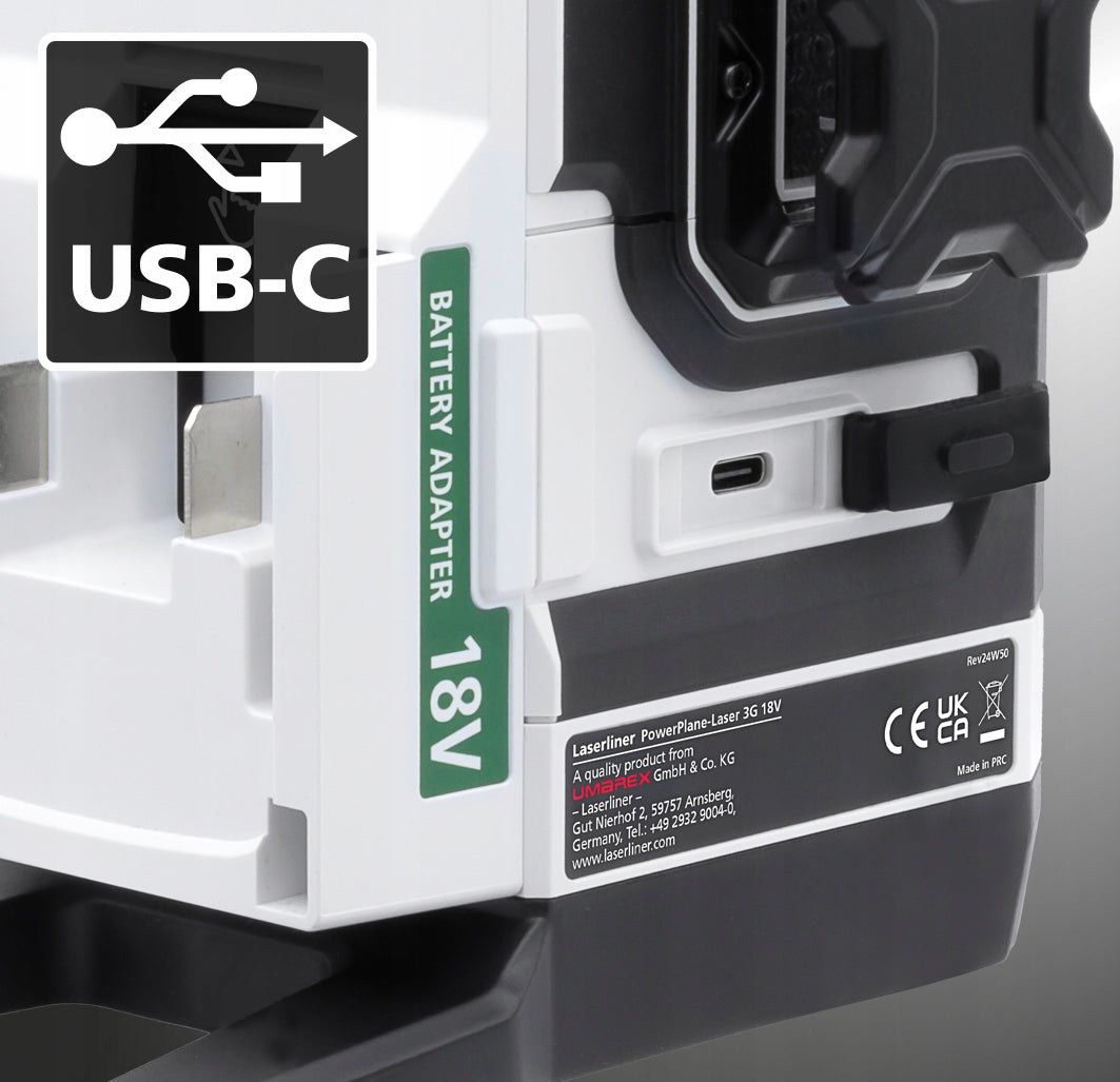 Cross laser 360° 8G green + 7x adapter 18V Bosch, Makita ... + L-BOXX EAN (GTIN) 4021563739585