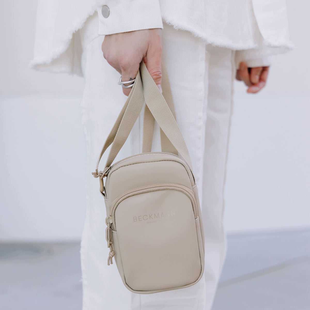 Crossbody Street Bag, Beige