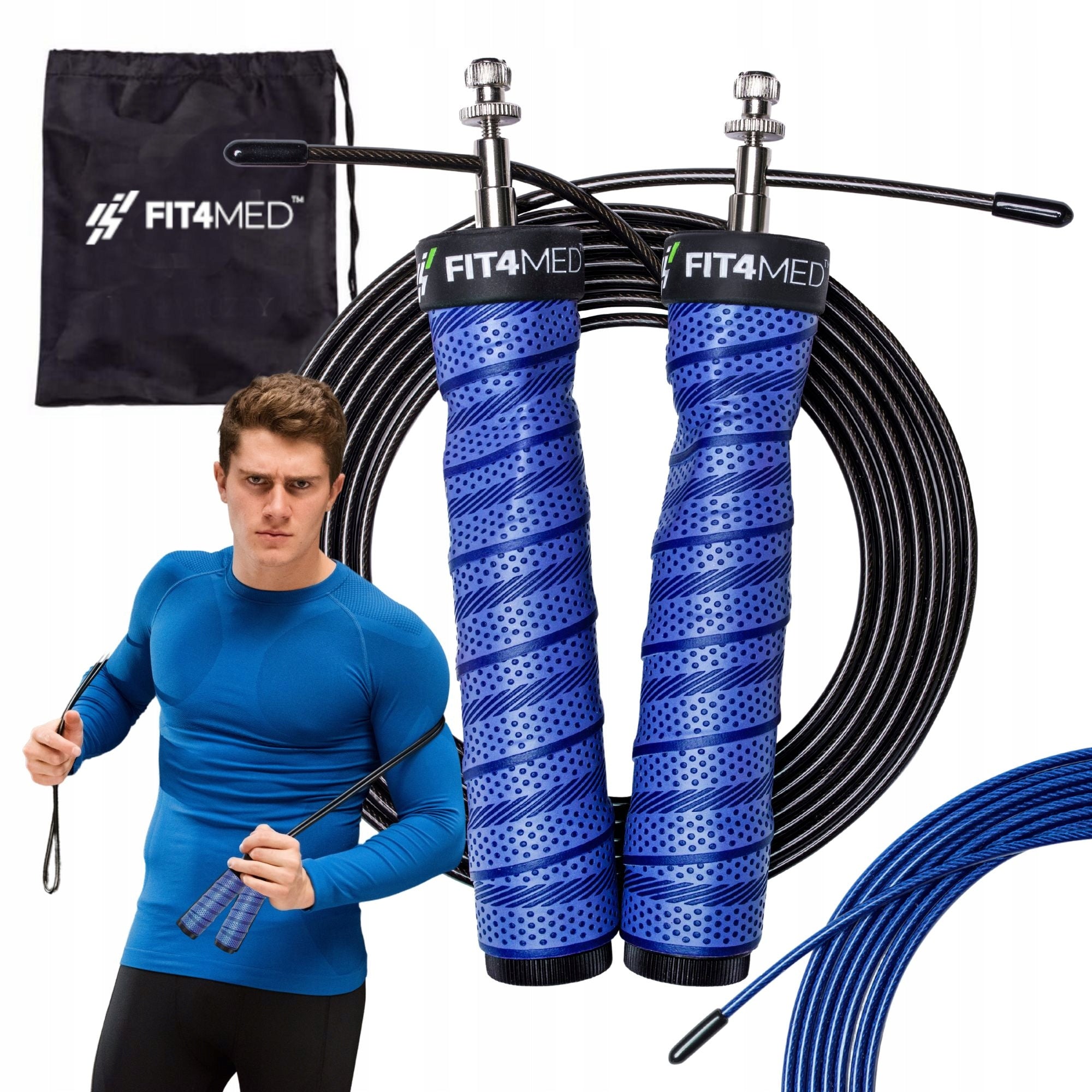 Crossfit Boxing Training Jump Rope with Bearings 2 Solid Links Manufacturer code FIT875