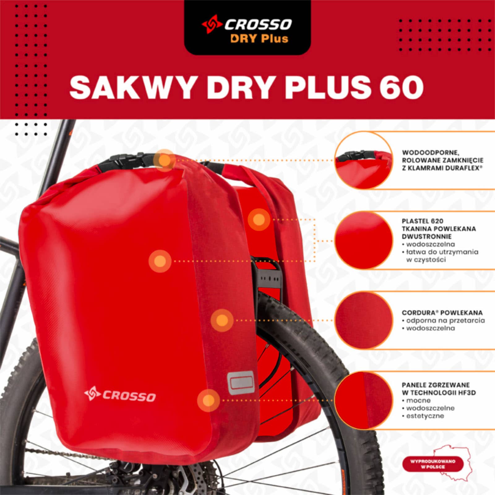 Crosso Dry Plus 60 / Crosso system - Red colour Brand Crosso