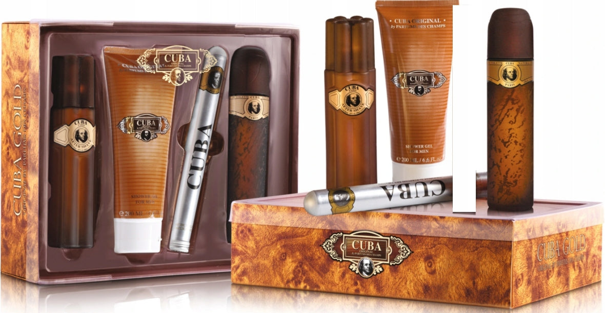 Cuba Original Gold Men's Set 4in1 EDT 100 ml + 35 ml Gel 200 ml AS 100 ml Manufacturer code 7da5425017736097