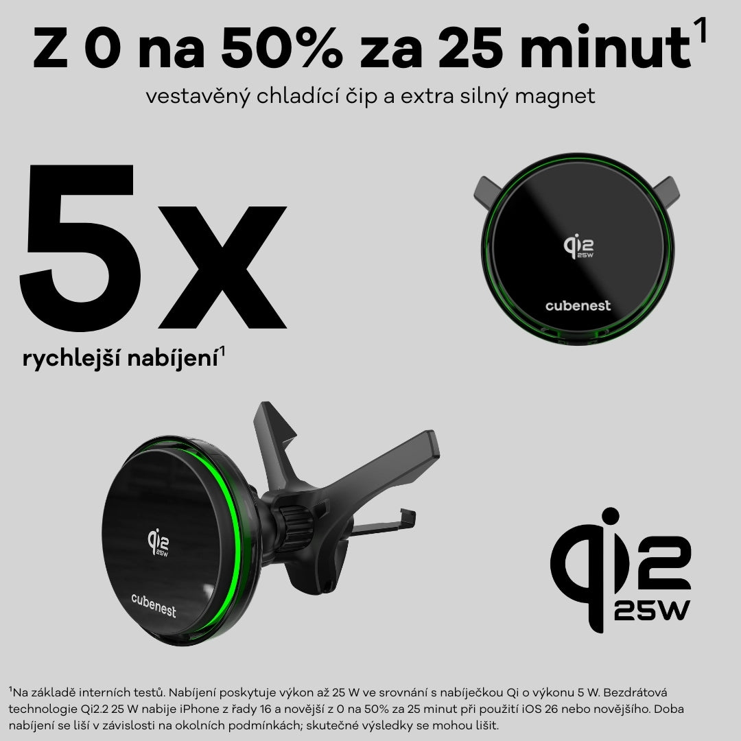 Cubenest Qi2.2 Magnetická bezdrátová nabíječka do auta SQ1C4 Manufacturer no brand