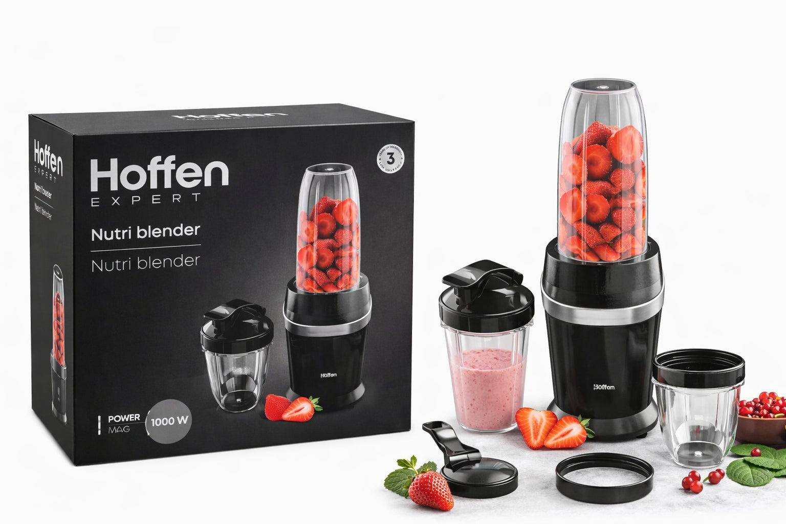 Cup blender Hoffen HO-E-002 1000 W black