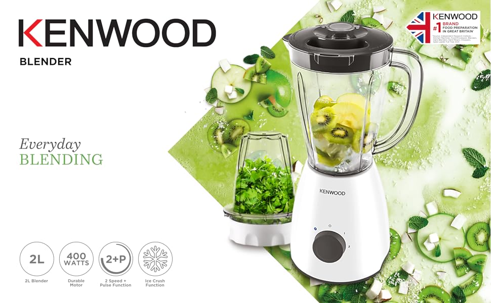 Cup blender Kenwood BLP10.A0WH 400W 1,5L grinder white Brand Kenwood