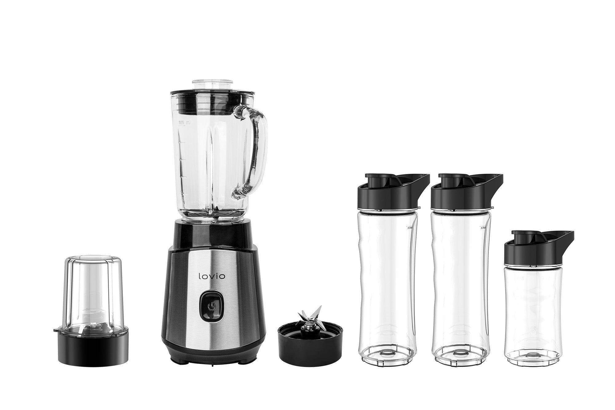 Cup blender LOVIO HOME LVJBL001 + 3 bottles included Dominant color black