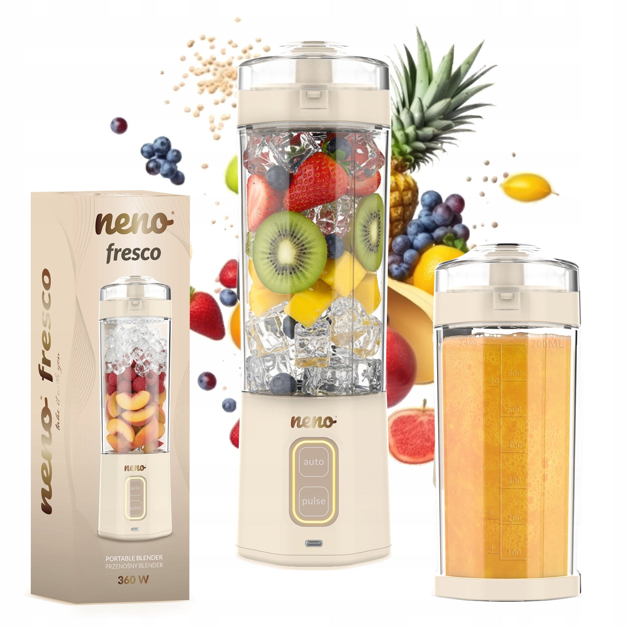 Cup blender Neno Fresco wireless portable 360W 700ml 6000mAh