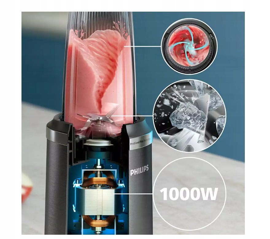 Cup blender Philips HR2767/00 5000 Series with 2 water bottles 1000 W black Manufacturer code HR2767/00