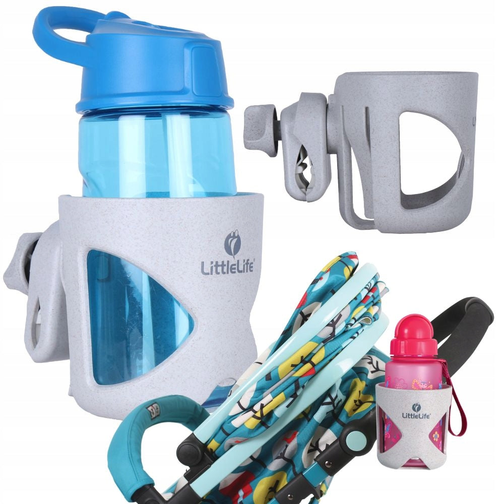 Cup holder LittleLife universal light grey for baby stroller