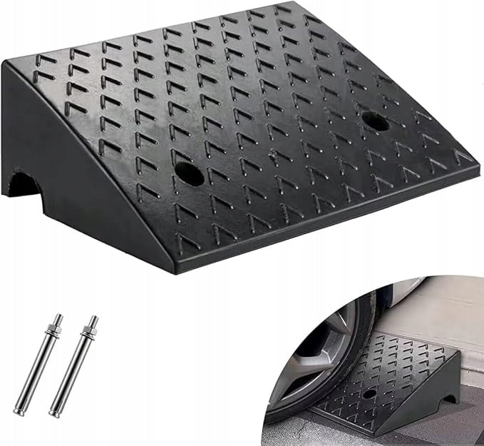 Curbside overrun, non-slip rubber, 47,5 x 40 x 15 cm, black P1320
