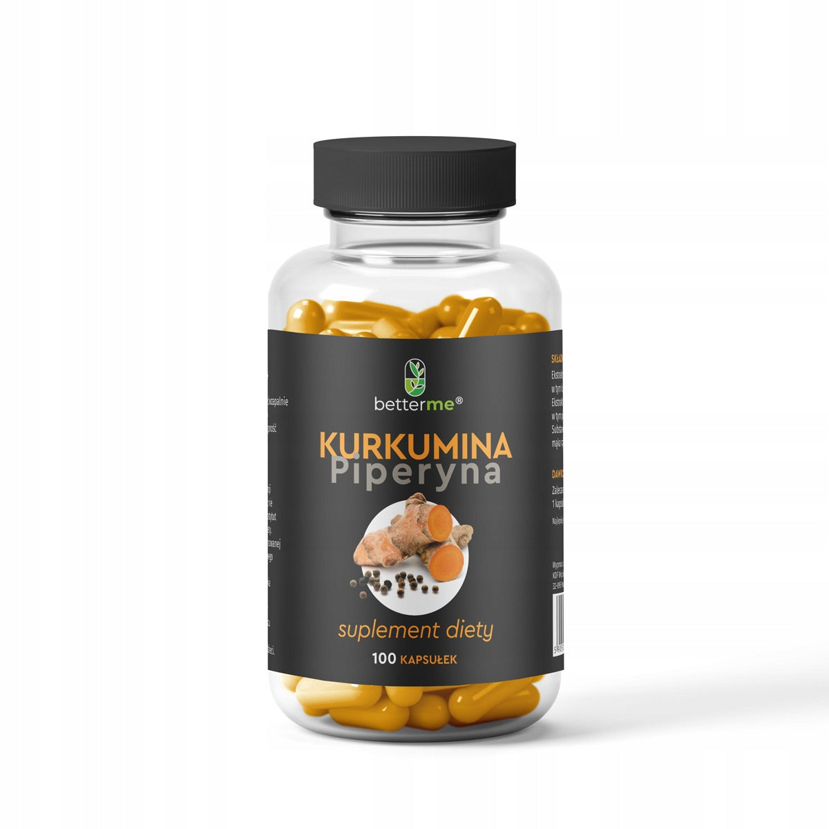 Curcumin and Piperine curcumin turmeric 100caps BetterMe