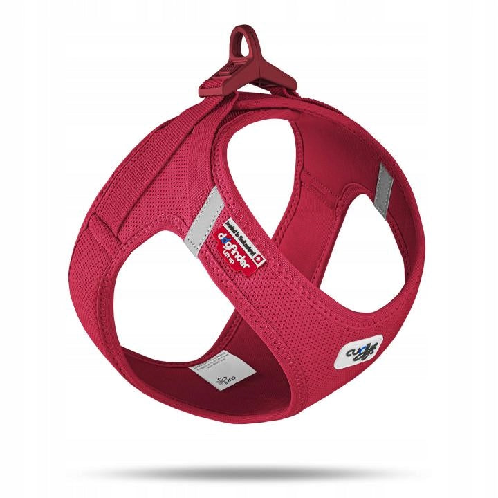 Curli Dog Harness Clasp Air Mesh Red 2XS