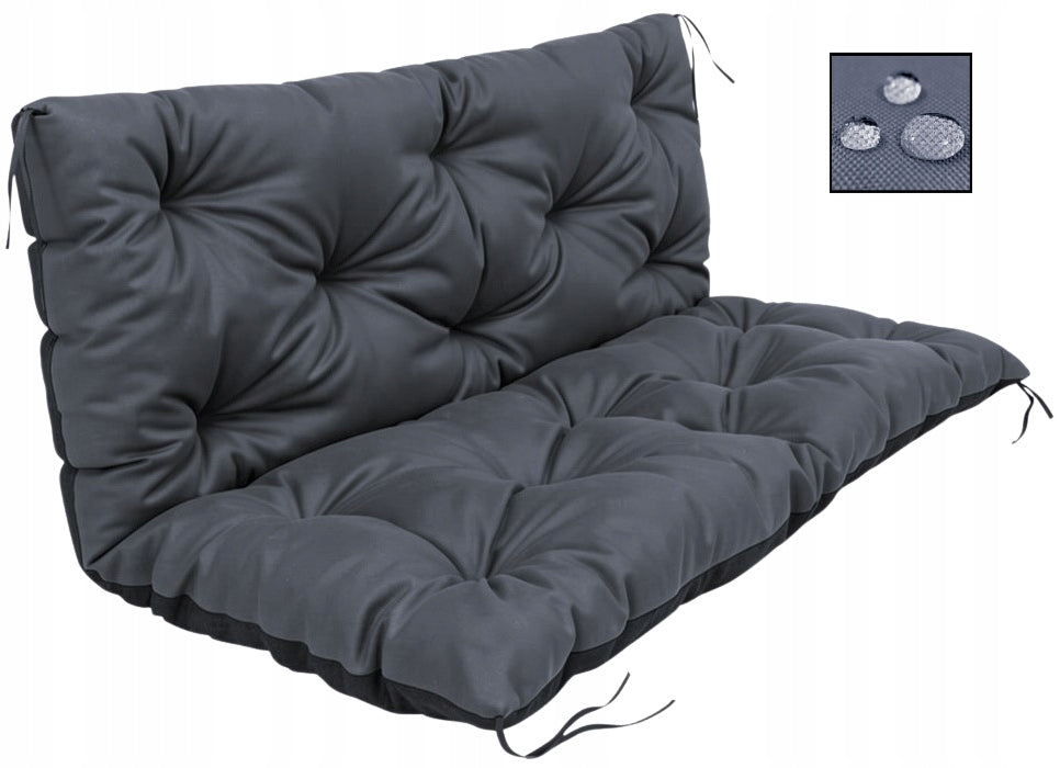 Cushion CUSHION 120x60x50cm for garden bench swing WATERPROOF graphite Packaging status original