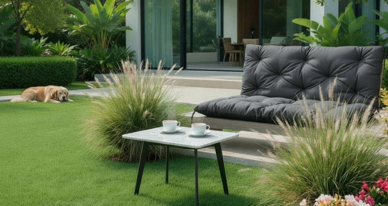 Cushion CUSHION 120x60x50cm for garden bench swing WATERPROOF graphite Pillow length 120 cm