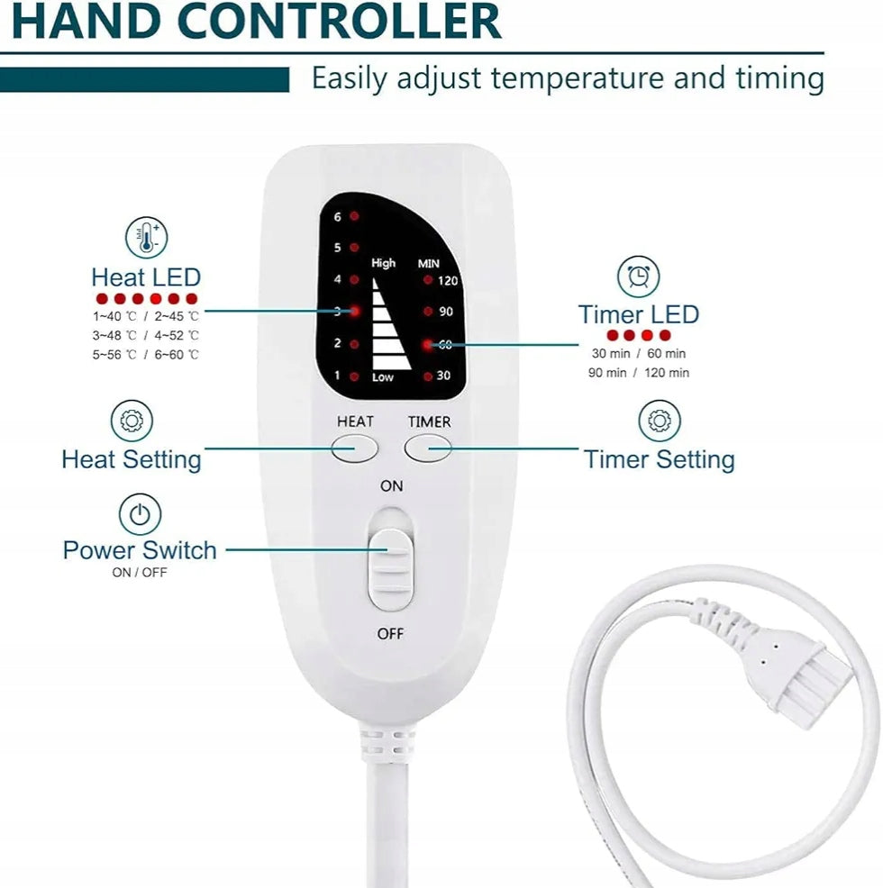 Cushion Electric Heating Mat 30x60cm Grey Color gray