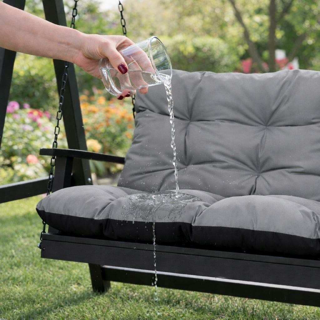 Cushion WATERPROOF for garden bench furniture swing pallet 140x60x50 grey Manufacturer code Poduszka na ławkę ogrodową meble ogrodowe