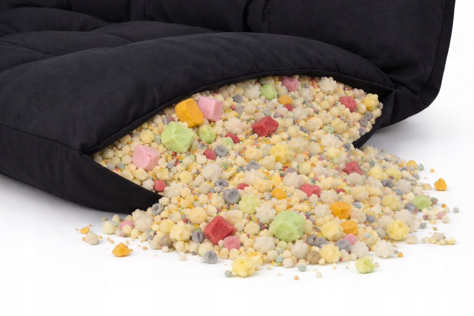 Cushion WATERPROOF for garden bench swing soft 180x60x50 BLACK Pillow width 110 cm