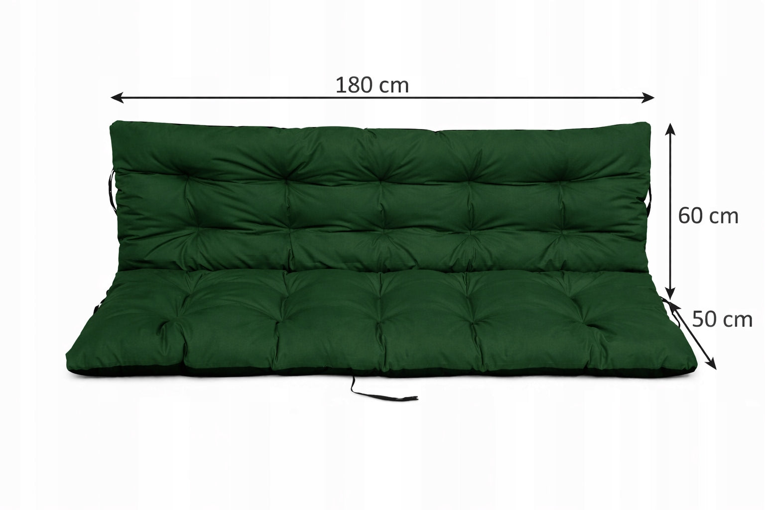 Cushion WATERPROOF for garden bench swing soft 180x60x50 GREEN CIEM Packaging status original