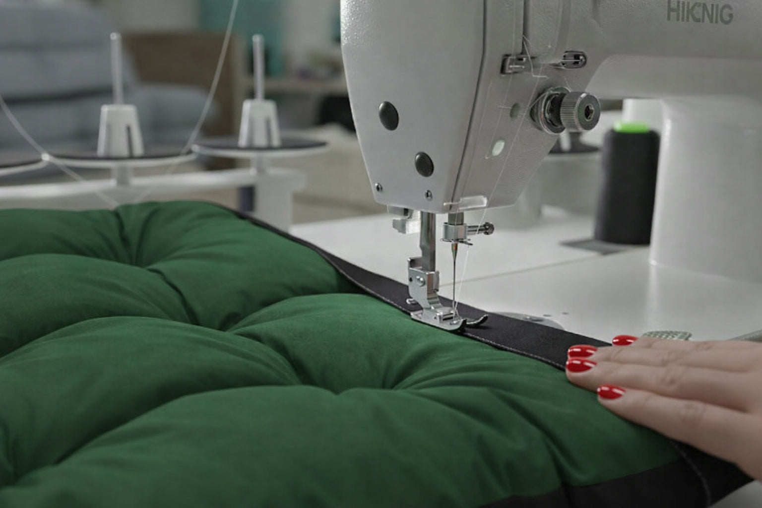 Cushion WATERPROOF for garden bench swing soft 180x60x50 GREEN CIEM Pillow length 180 cm