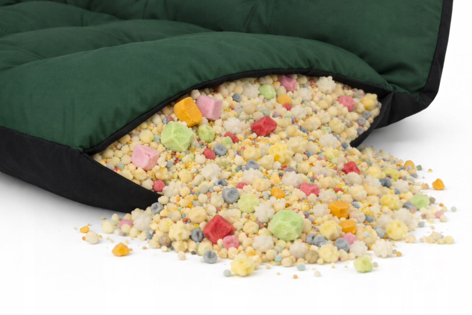 Cushion WATERPROOF for garden bench swing soft 180x60x50 GREEN CIEM Pillow width 110 cm