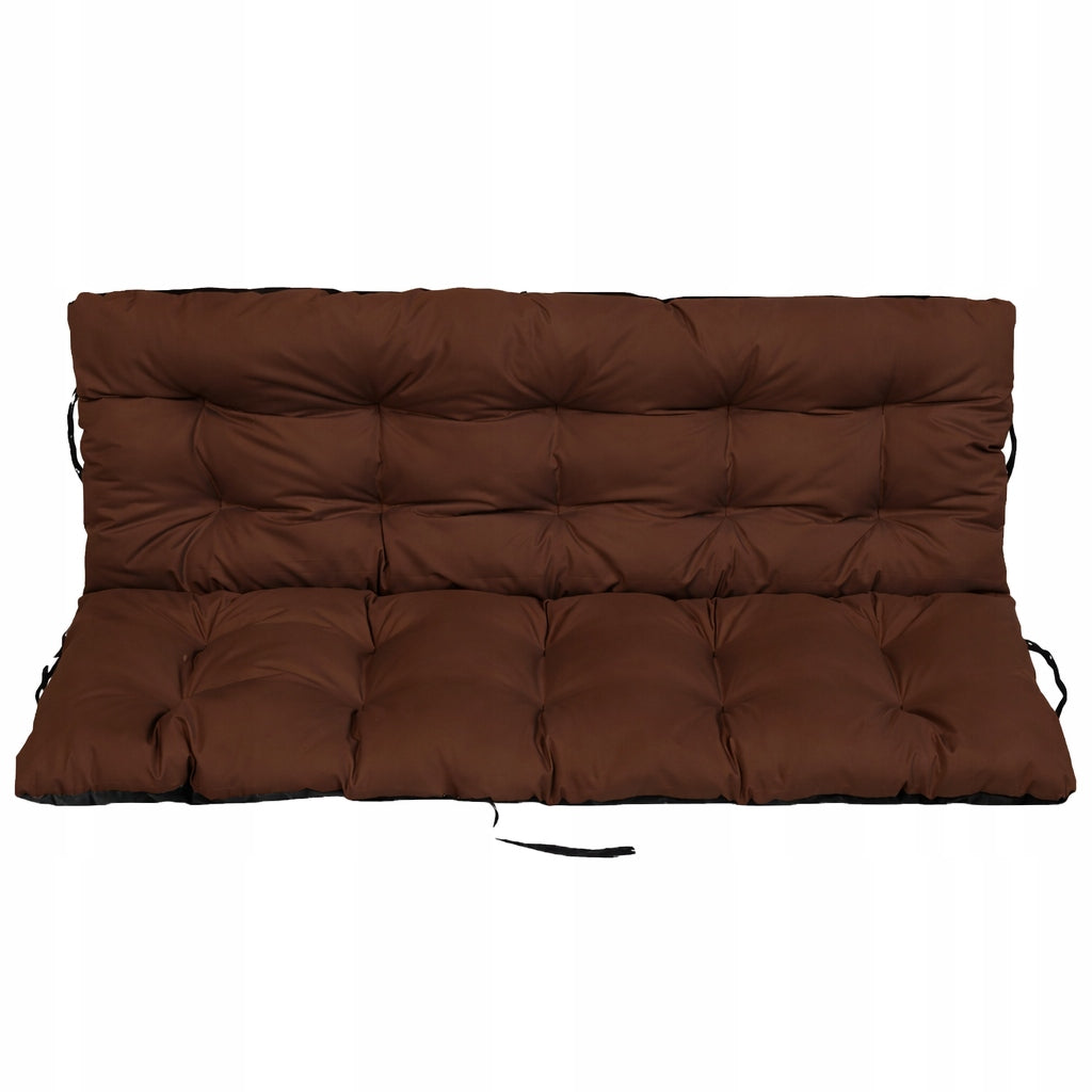 Cushion WATERPROOF for garden bench swing soft thick 180x60x50 BRONZE Shape rectangular