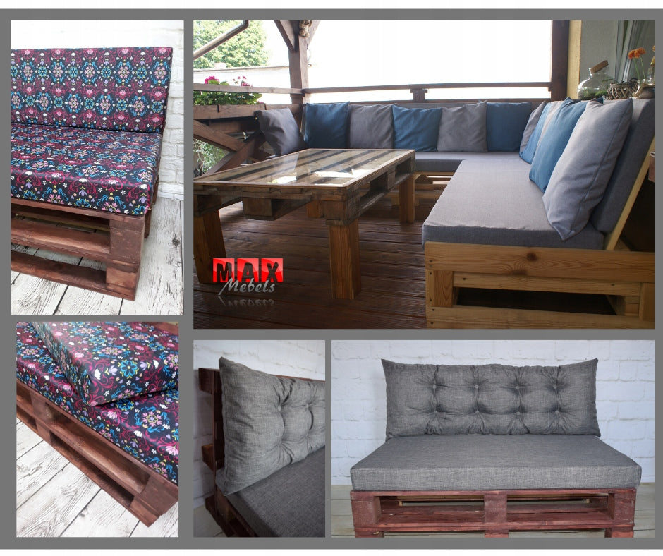 Cushion for pallet furniture Quilted set Cushion thickness 10 cm