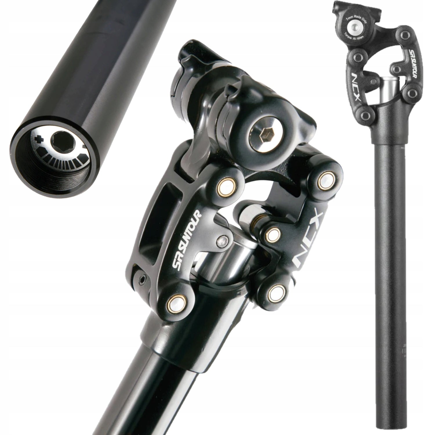 Cushioned seat post SR Suntour NCX 27,2 mm x 350 mm Brand Suntour