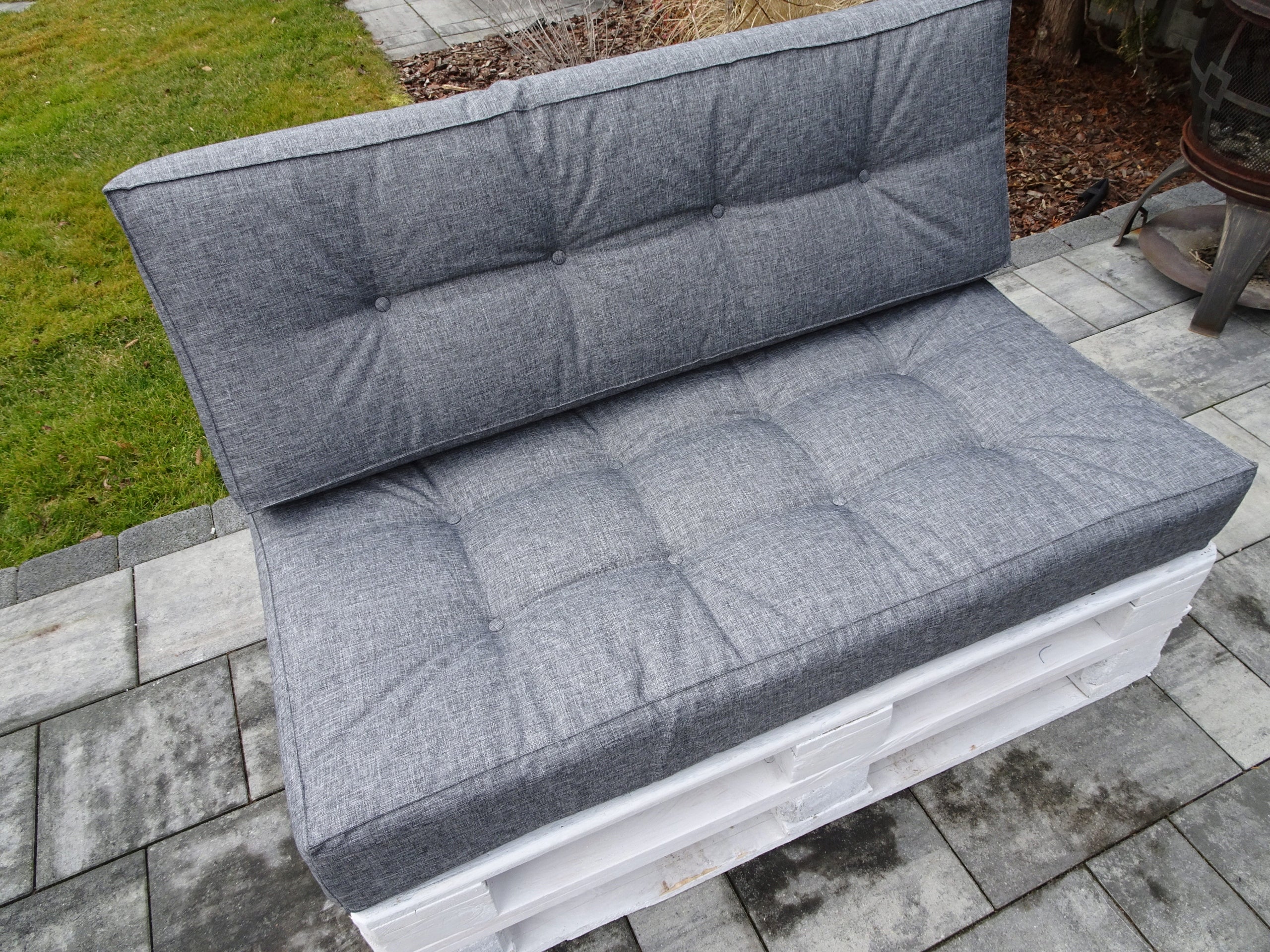 Cushions for one PALLET 120 X 60 grey STRAIGHT BACKREST Manufacturer code pa001