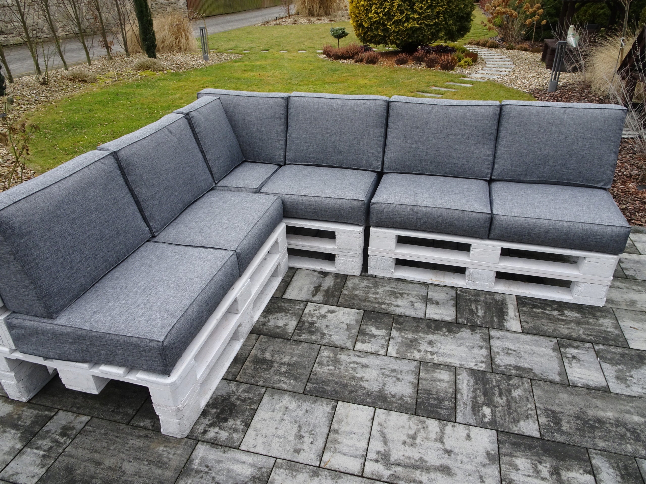 Cushions for three EURO-PALLETS set of 13 seat 60 x 60 Silver 23 Manufacturer code SIOO1