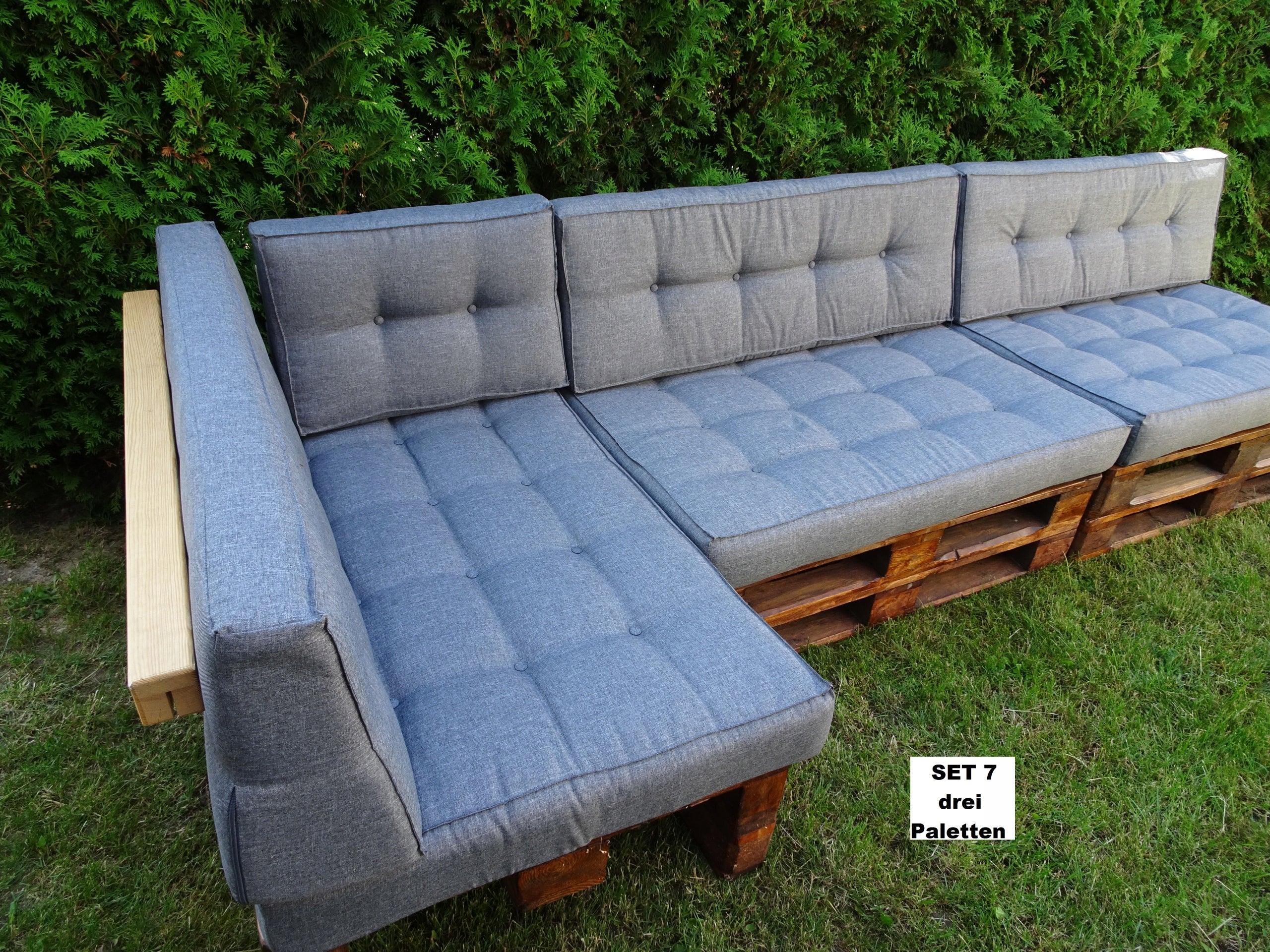 Cushions for three PALLETS set 8 pcs SILVER 22 GREY Manufacturer no brand