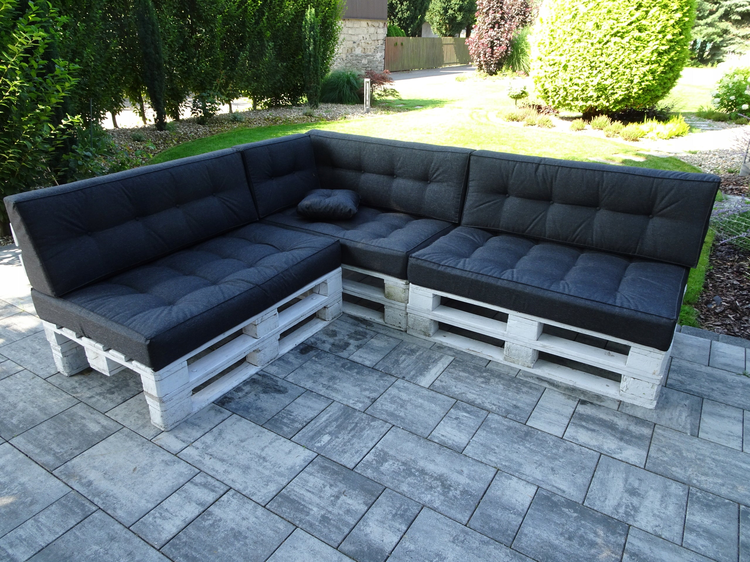 Cushions for three PALLETS set 8 pcs SILVER BLACK Manufacturer code SIOO1