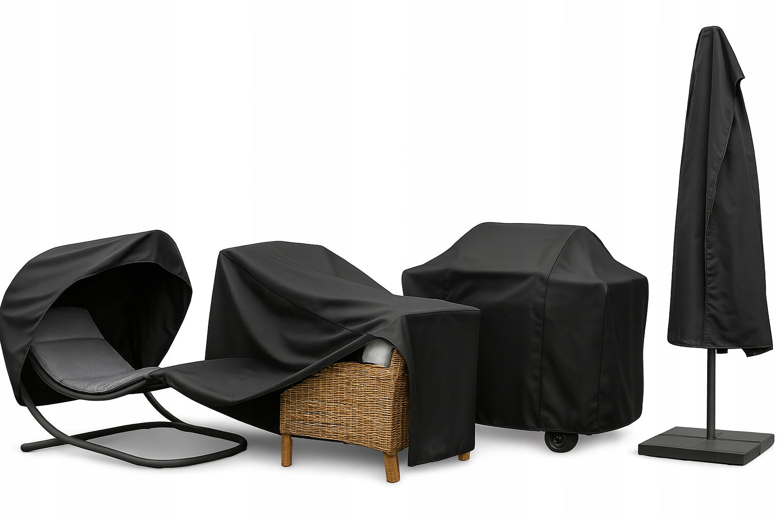 Custom-made cover for garden furniture, grill, deckchair, cocoon, umbrella
