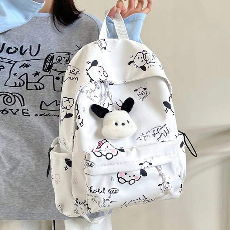 Cute Ins Girl Backpack for Students Large Capacity with Dog Ornament Manufacturer code JD_YQQ_9364