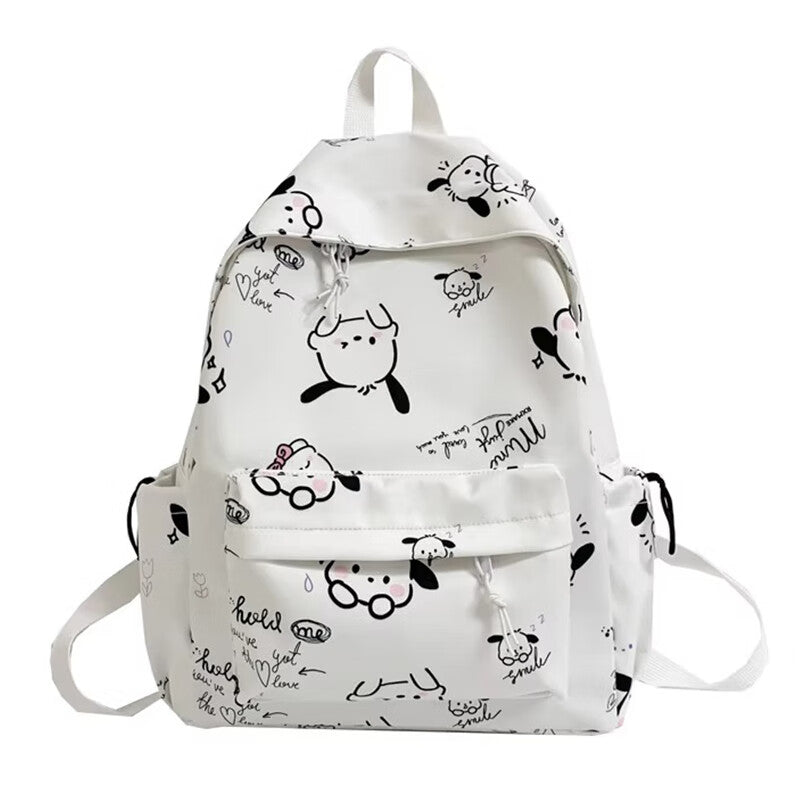 Cute Ins Girl Backpack for Students Large Capacity with Dog Ornament