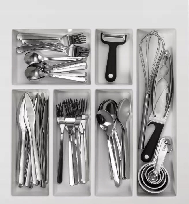 Cutlery organizer GTV drawer insert 50 white axispace 440x474 Packaging status replacement