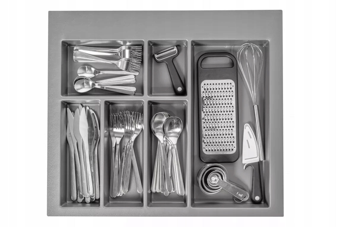 Cutlery organizer GTV drawer insert 60 anthracite axispace 540x474 mm Packaging status original