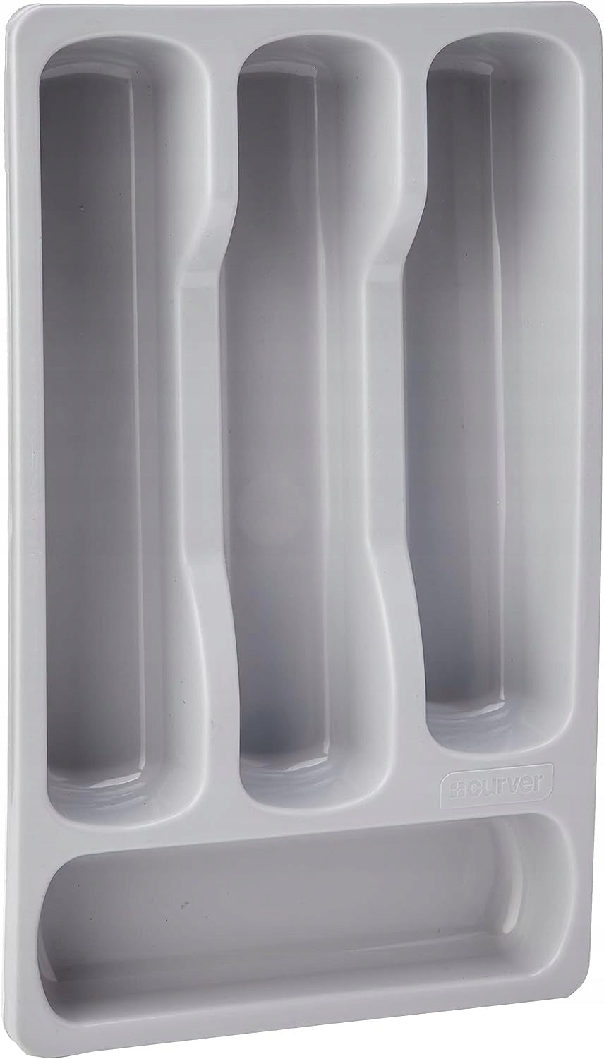 Cutlery tray Curver 4 compartments polypropylene grey small