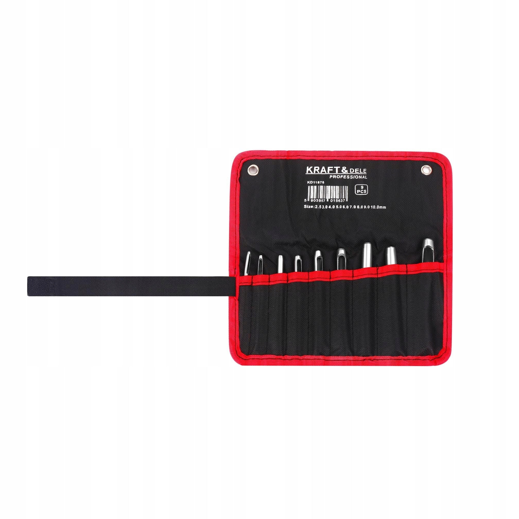 Cutters punches for rubber skin 9 el. + CASE Brand Kraft&Dele