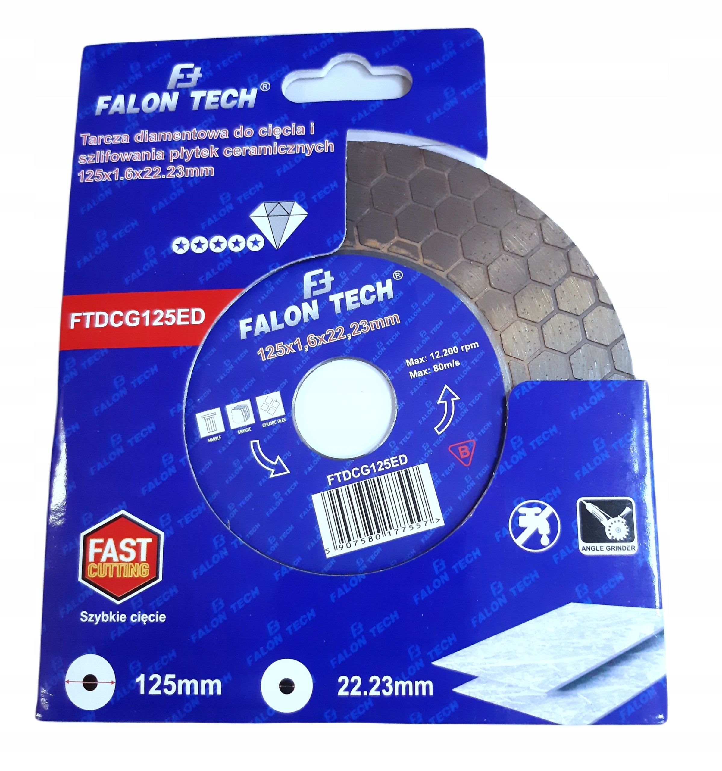 Cutting disc Falon-Tech FTDCG125ED 125x22,2 mm Manufacturer code FTDCG125ED