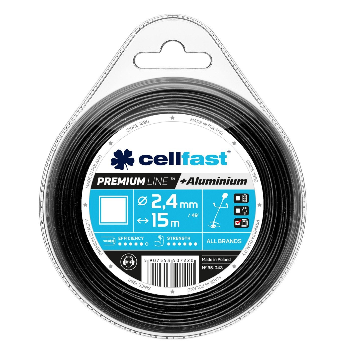 Cutting line for brush cutters Cellfast PREMIUM square 2,4 mm 70m