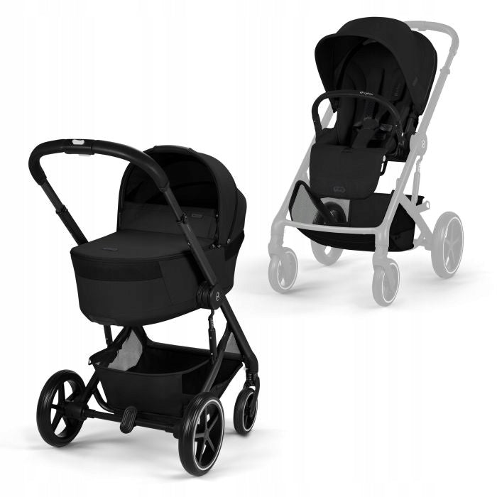 Cybex Balios S Lux Moon Black trolley 2in1 with gondola up to 22 kg