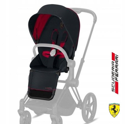 Cybex Priam 2.0 Seat Pack – Ferrari seat upholstery in Victory Black