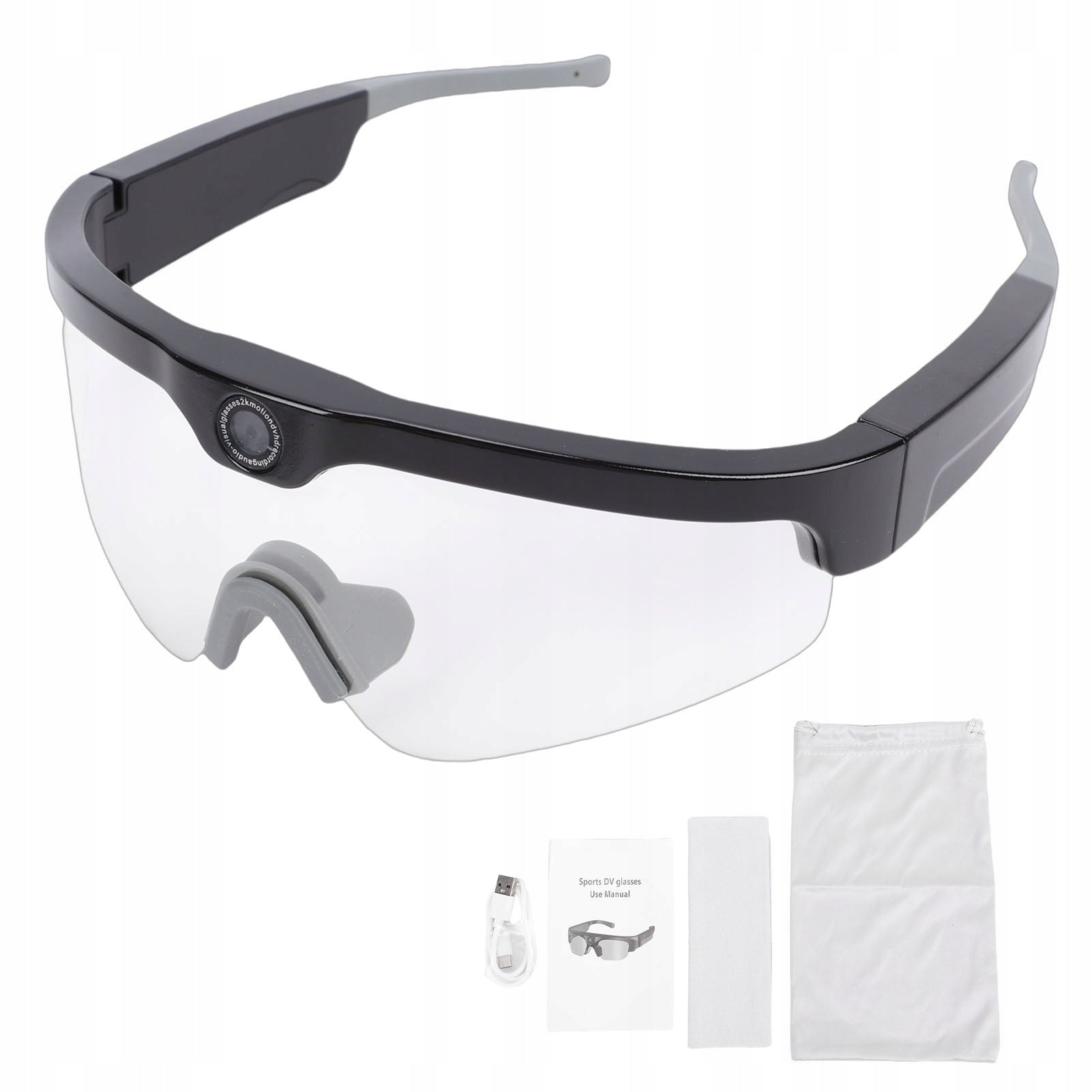 Cycling Glasses with 2K Bluetooth Camera Waterproof Windproof Recording